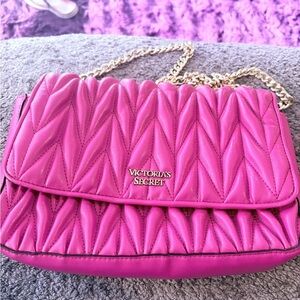 Victoria's Secret Fuchsia Quilted Shoulder Bag